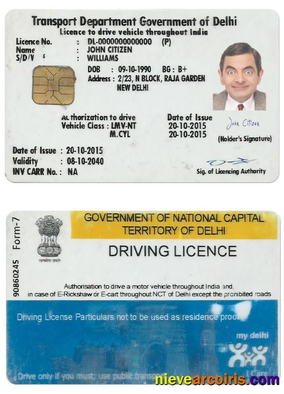 INDIA (DELHI) driving license